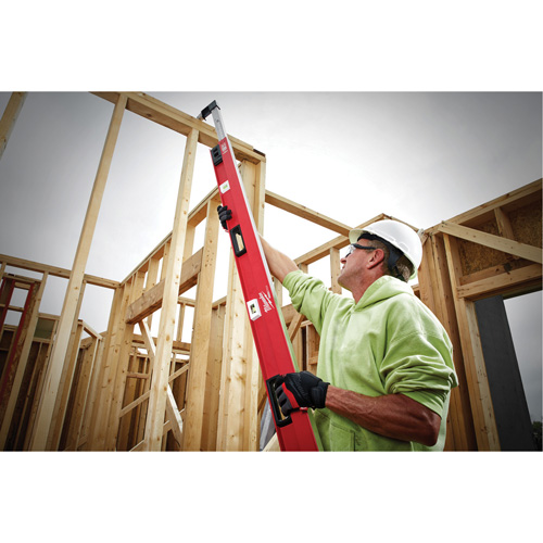 RedStick Expandable Level, I-Beam, 12' L, Aluminum, 3, Magnetic Equipex