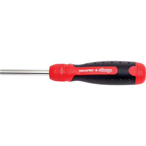 Tournevis &agrave; cliquet inviolable, 8-1/2" lo, Prise Coussin&eacute;e Equipex