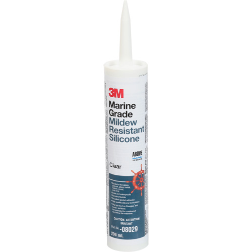Produit d'&eacute;tanch&eacute;it&eacute; &agrave; base de silicone de calibre marin, 296 ml, Cartouche, Transparent Equipex