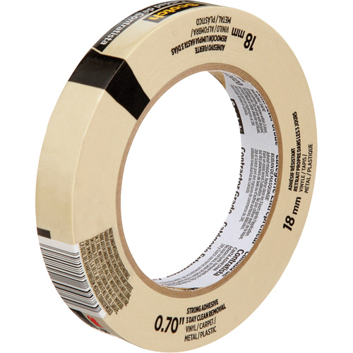 Scotch&reg; Contractor Grade Masking Tape 2020, 18 mm (3/4") x 55 m (180'), Beige Equipex