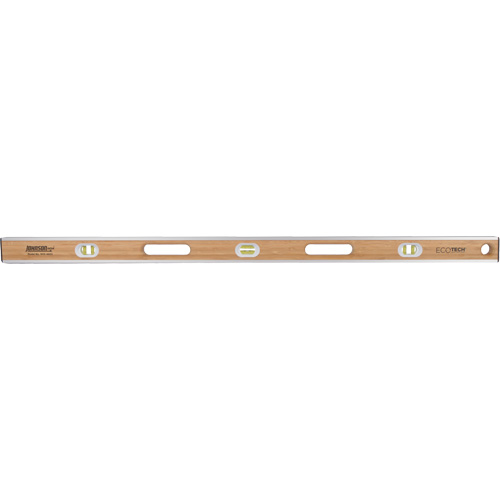 Niveau en bambou Eco-Tech, Poutre en I, 48" lo, Bois, 3, Non magn&eacute;tique Equipex