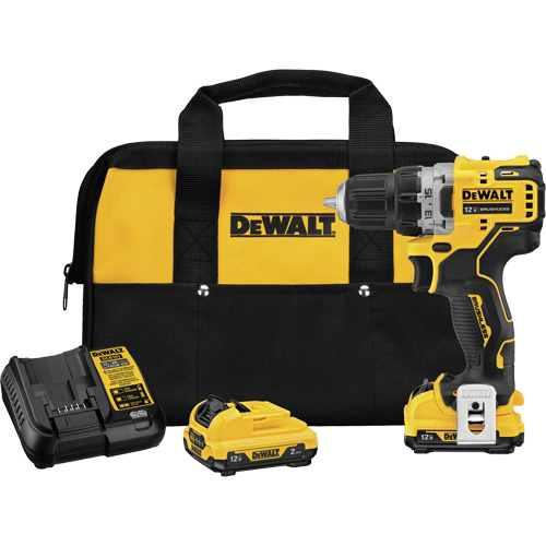 Trousse de perceuse-visseuse avec moteur sans brosse Xtreme, Lithium-ion, 12 V, Mandrin 3/8", Couple 250 UWO Equipex