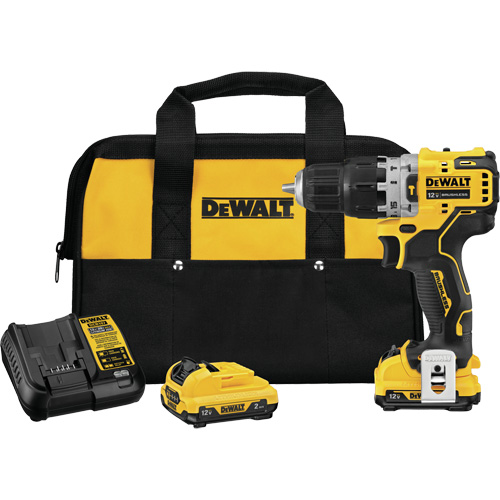 Xtreme Brushless Hammer Drill Kit, 12 V, 3/8", 250 UWO, 0-1500 RPM Equipex