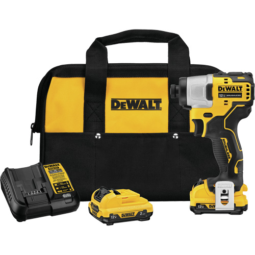 Xtreme Brushless Impact Driver Kit, 1/4", 1450 in-lbs Max. Torque, 12 V, Lithium-Ion Equipex