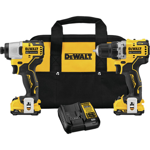Trousse de perceuse et de tournevis &agrave; percussion &agrave; moteur sans balai Xtreme, Lithium-ion, 12 V Equipex