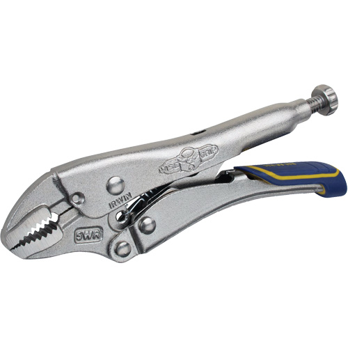 Fast Release Locking Pliers with Wire Cutter, 5" Length, Curved Jaw Equipex