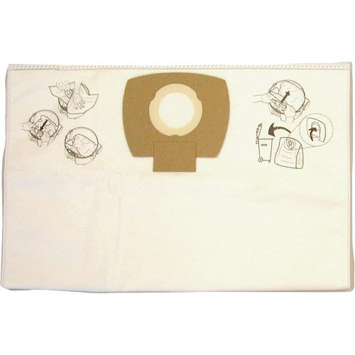 Paper Vacuum Filter Bags, 8 US gal. Equipex
