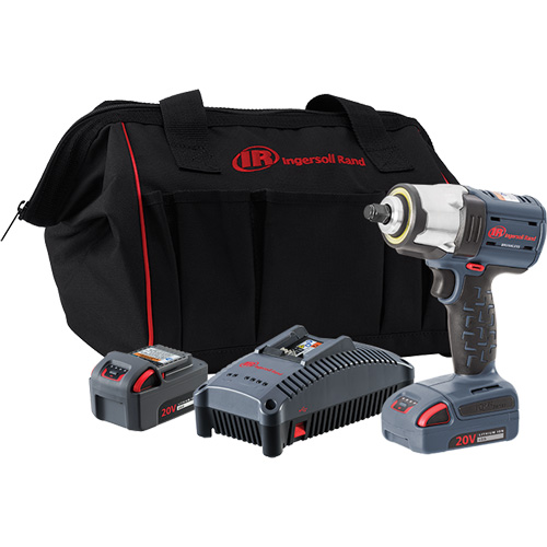 IQv20 Compact Cordless Impact Wrench Kit, 20 V, 3/8" Socket Equipex