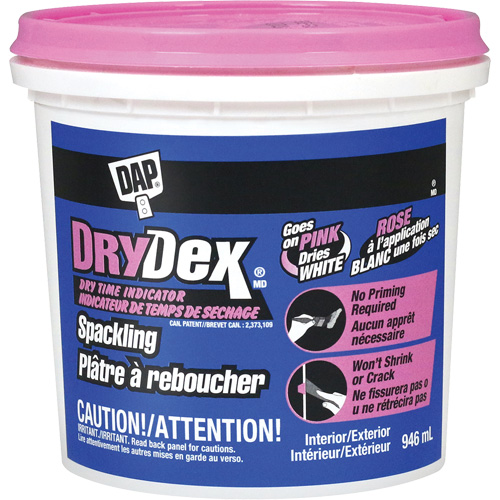 DryDex&reg; Spackling, 946 ml, Plastic Container Equipex