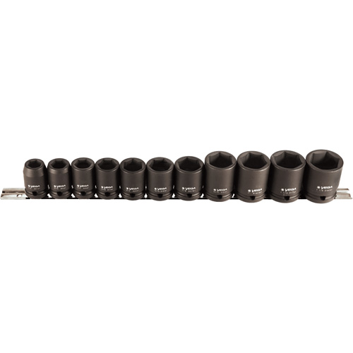 Jeu de douilles, 11 Mcx, Chocs, Prise de 1/2" Equipex