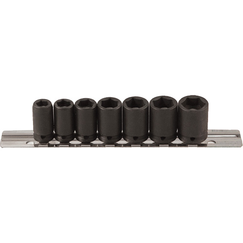 Jeu de douilles magn&eacute;tiques, 7 Mcx, Chocs, Prise de 1/4" Equipex