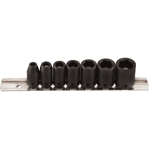 Jeu de douilles magn&eacute;tiques, 7 Mcx, Chocs, Prise de 1/4" Equipex