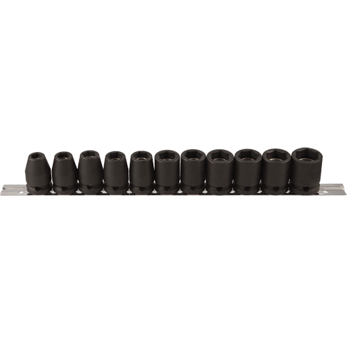 Jeu de douilles, 11 Mcx, Chocs, Prise de 1/2" Equipex