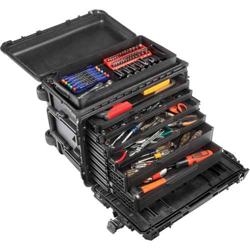 Armoire &agrave; outils mobile Gen 2, 24" la, 6 tiroirs, Noir Equipex