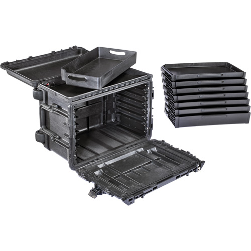 Armoire &agrave; outils mobile Gen 2, 24" la, 6 tiroirs, Noir Equipex