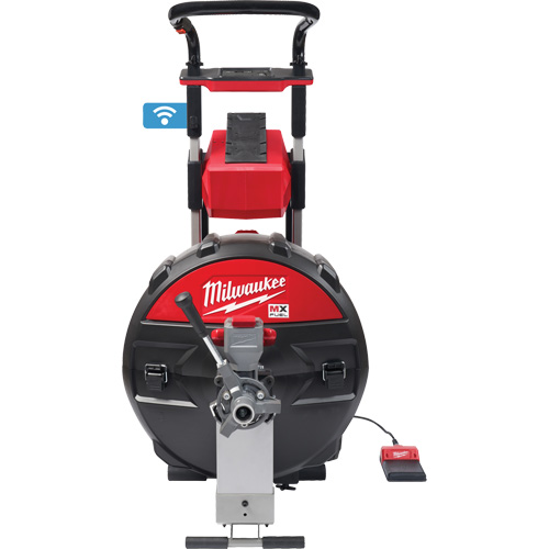 Machine &agrave; tambour d&eacute;gout MX Fuel avec PowerTredz, &eacute;lectrique, 5/8" x 100' et 3/4" x 100' Equipex