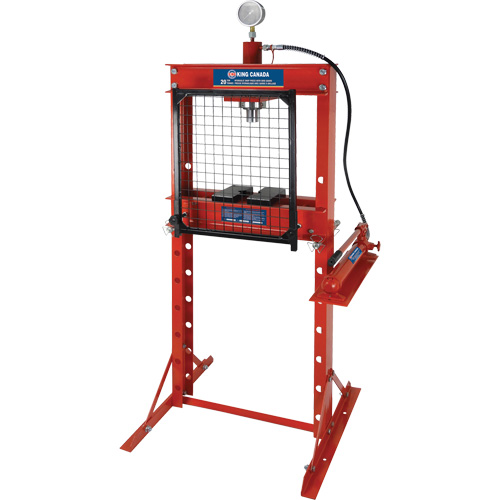 Hydraulic Shop Press with Grid Guard, 20 tons Capacity Equipex