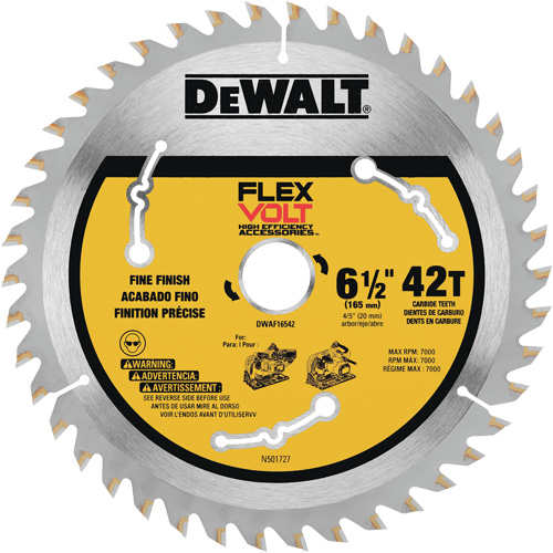 FlexVolt&reg; TrackSaw Blade, 6-1/2", 42 Teeth, Wood Use Equipex