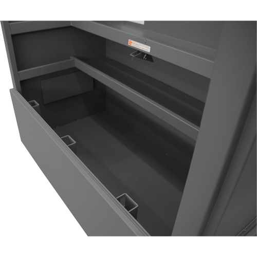 Boîte de rangement pour le chantier, style piano, 60-1/2" la x 34-3/4" p x 49-3/8" h, Gris Equipex