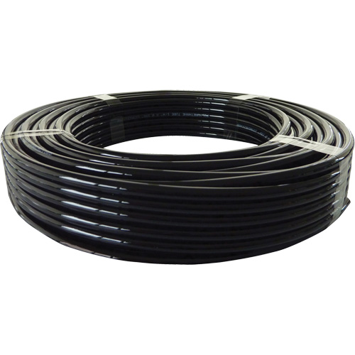 Longlife Pneumatic Tubing, Air, 4 mm/0.15625" OD x 100' L, Nylon/Polyurethane, Black, 353 PSI at 20°C Equipex