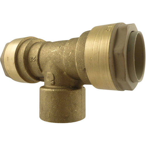 Raccord de tuyau d'air en T Quickline, Laiton, 1/2" Equipex