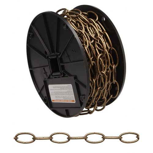 Chaîne d&eacute;corative, Acier au carbone, #10 x 60' (18,3 m) l, Charge d'utilisation 35 lb (0,0175 tonne) Equipex