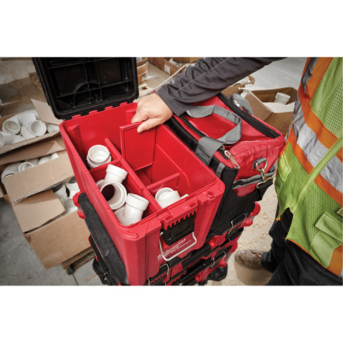 Packout Compact Tool Box, 10" x 16-1/5" x 13", Black/Red Equipex