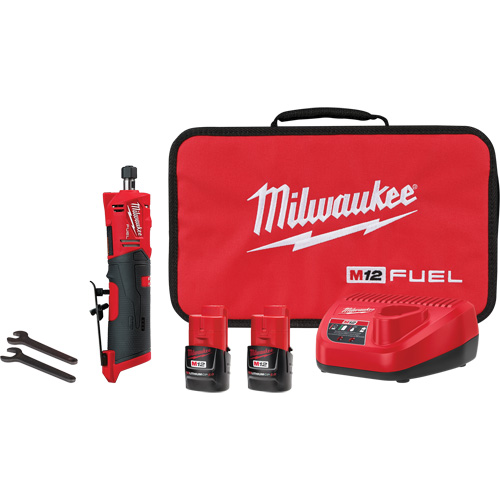 Trousse meuleuse droite M12 Fuel, 1/4" collet, 12 V, Lithium-ion Equipex