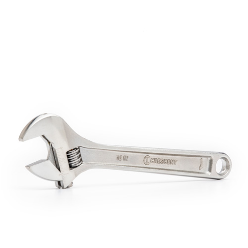 Cl&eacute; &agrave; molette — en boîte, 10" lo, la max. 1-5/16"/34 mm, Chrome Equipex