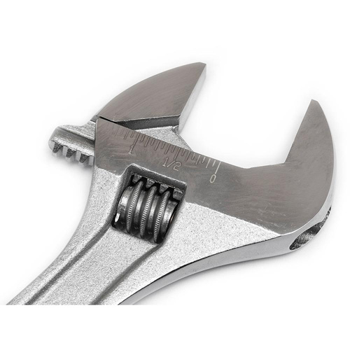 Cl&eacute; &agrave; molette — en boîte, 10" lo, la max. 1-5/16"/34 mm, Chrome Equipex