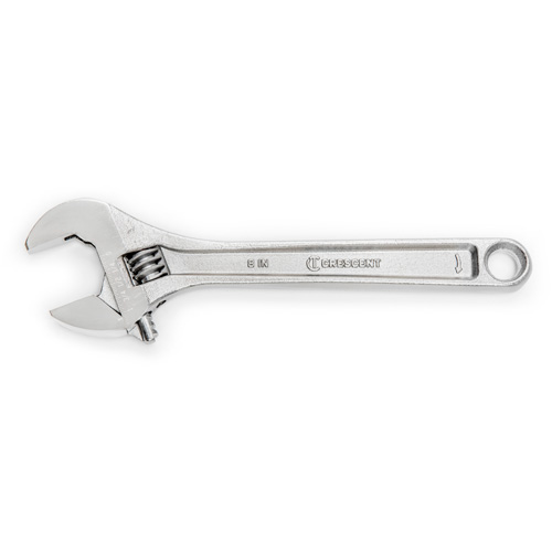 Adjustable Wrench - Bagged, 8" L, 1-1/8"/29 mm Max Width, Chrome Equipex