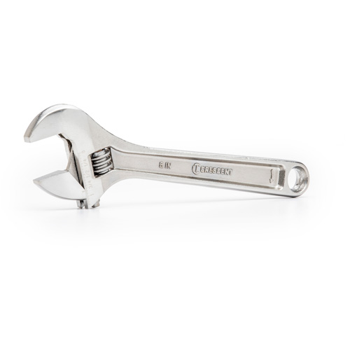 Adjustable Wrench - Bagged, 8" L, 1-1/8"/29 mm Max Width, Chrome Equipex