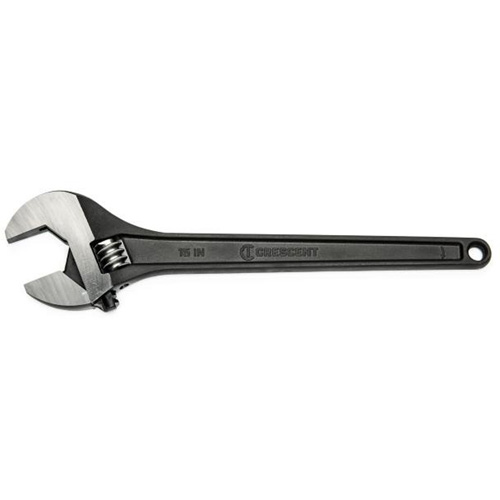 Adjustable Wrench, 15" L, 1-2/3" Max Width, Black Equipex