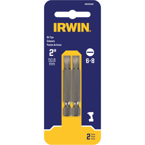 Embouts pour outils &eacute;lectriques, Fente, Embout 6 - 8, Prise 1/4", Longueur 2" Equipex