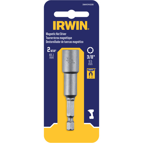 Nutsetter, 3/8" Tip, 1/4" Drive, 2-9/16" L, Magnetic Equipex
