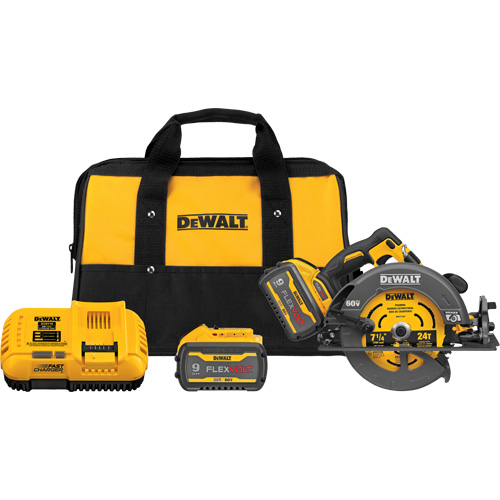 Ensemble scie circulaire sans fil Flexvolt Max** avec frein &eacute;lectrique, 7-1/4", 60 V Equipex
