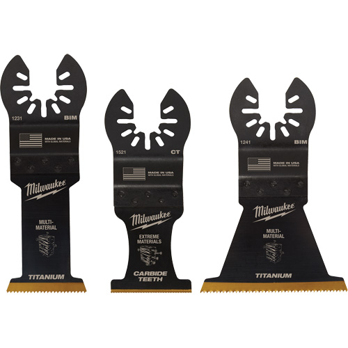 Ensemble de lames pour coupe de mat&eacute;riaux multiples Open-Lok pour outil polyvalent Equipex