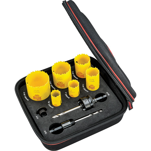 Deep Cut Hole Saw Kit, 9 Pieces Equipex