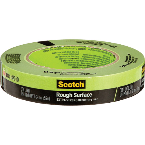 Scotch&reg; Rough Surface Painter's Tape 2060, 24 mm (1") x 55 m (180'), Green Equipex