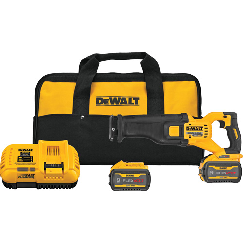 FlexVolt&reg; Max Brushless Reciprocating Saw Kit, 60 V, Lithium-Ion Battery, 0-3000 SPM Equipex