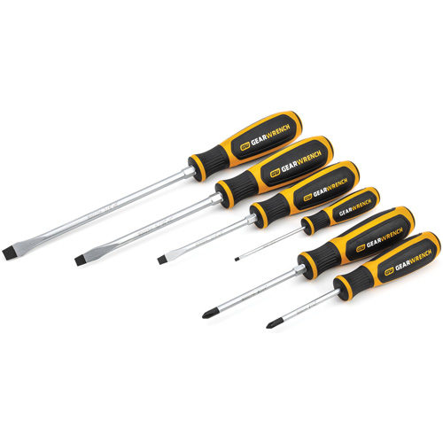 Phillips&reg;/Slotted Dual Material Screwdriver Set, 6 Pcs. Equipex