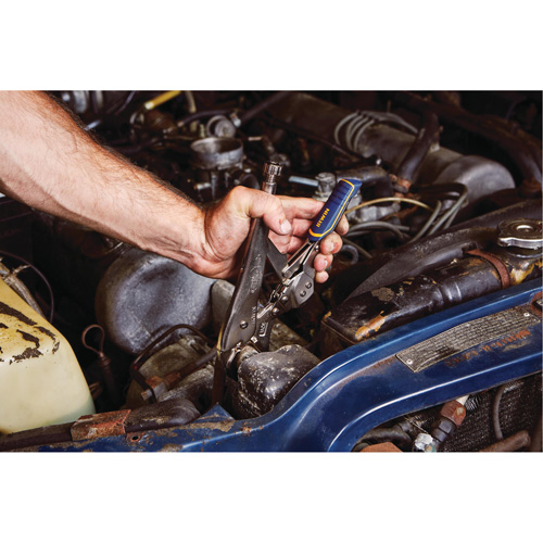 Vise-Grip&reg; Fast Release 10WR Locking Pliers with Wire Cutter, 10" Length, Curved Jaw Equipex