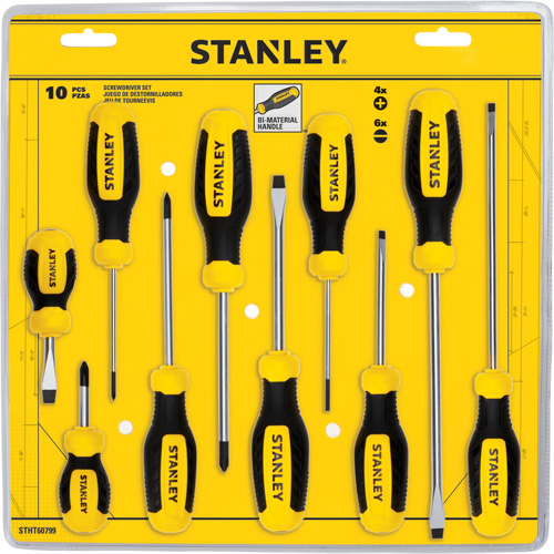 Screwdriver Set, 10 Pcs. Equipex