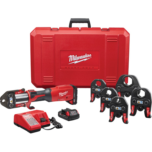 M18 Force Logic Press Tool with One-Key & CTS Jaws Kit, 1/2" - 2", Power Driven Equipex