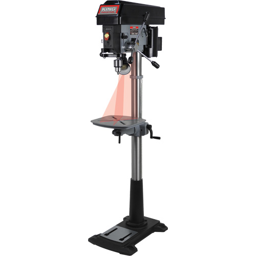 Variable Speed Drill Press, 15", 5/8" Chuck, 3300 RPM Equipex