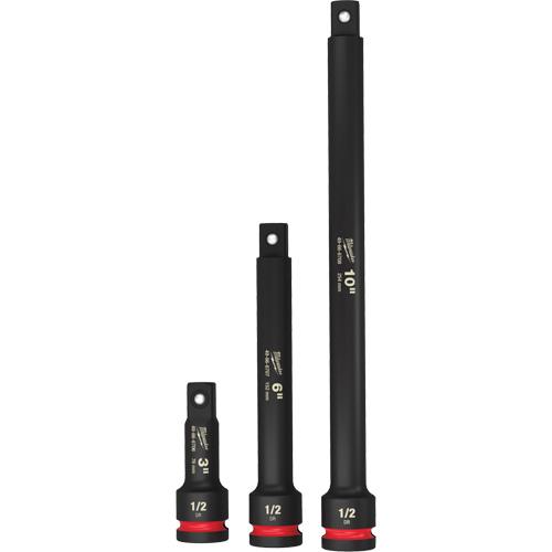 Jeu de rallonges pour douilles Shockwave Impact-Duty, Chocs, Prise 1/2", 3"/6"/10" lo Equipex