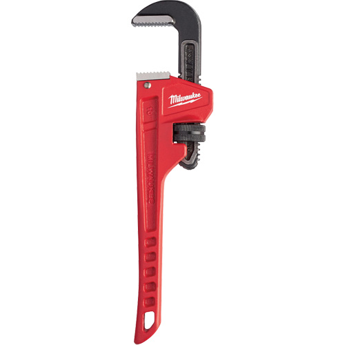 Cl&eacute; &agrave; tuyau, Cap des m&acirc;choires 1-1/2", Longueur 10", Fini Rev&ecirc;tement en poudre, Prise Ergonomique Equipex