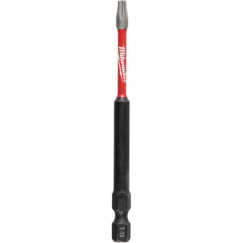 Shockwave Impact Duty Screwdriver Bit, Torx, T-15 Tip, 1/4" Drive Size, 3-1/2" Length Equipex