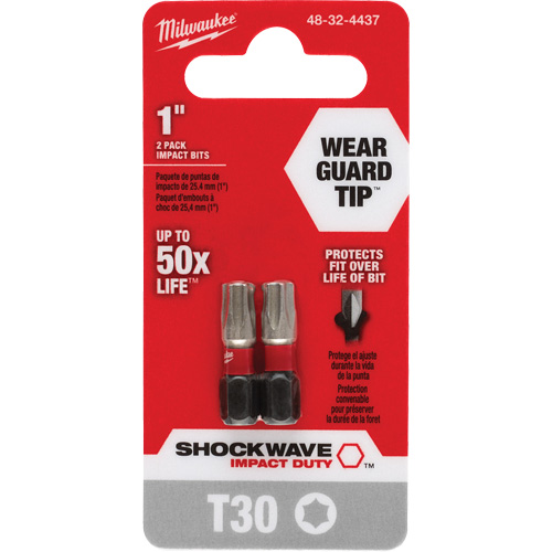Shockwave Impact Duty Screwdriver Bit, Torx, T-30, 1/4" Drive Equipex