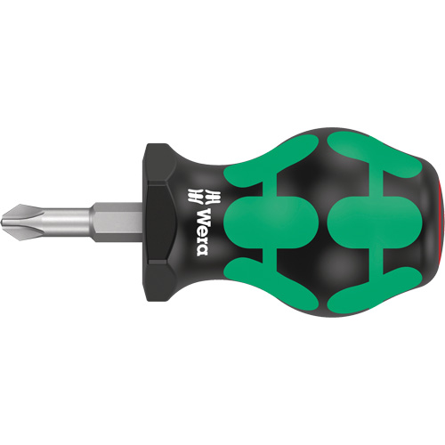 350 Phillips Stubby Screwdriver, #2, 3-1/8" L, Cushion Grip Handle Equipex